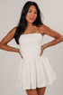Gentle Breeze White Strapless Romper Dress