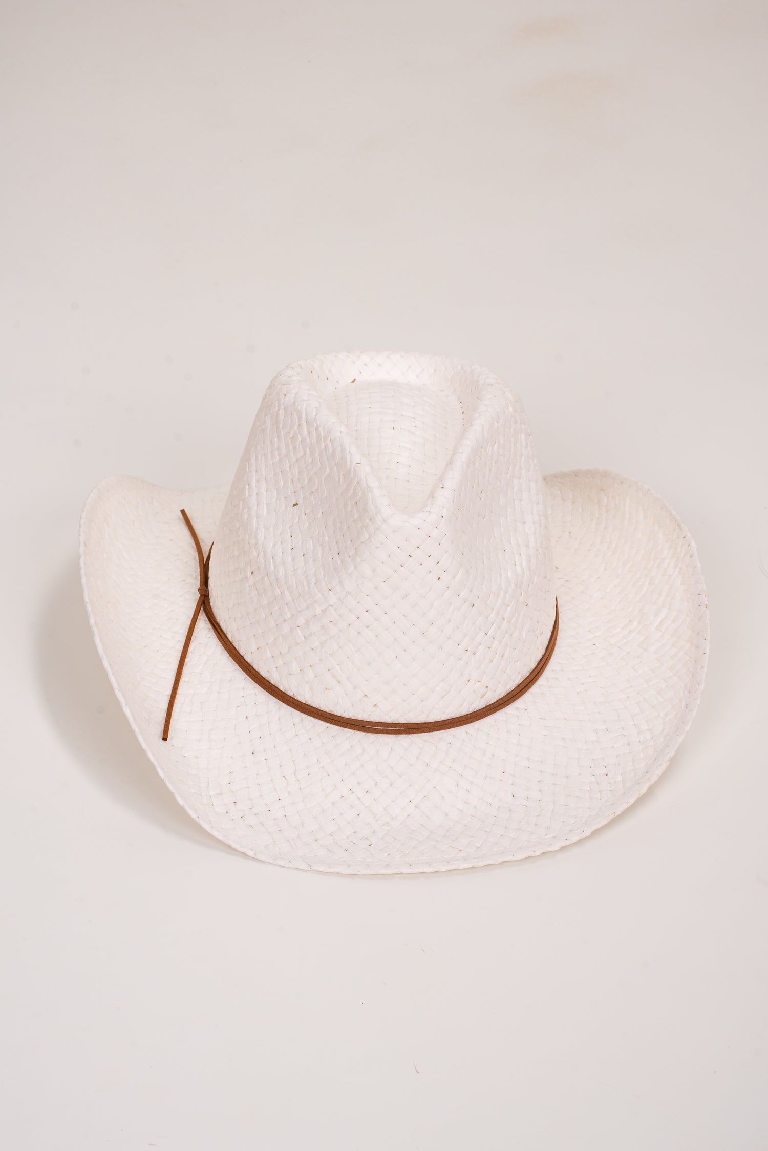 Sweetly Shaded White Straw Fedora Western Hat