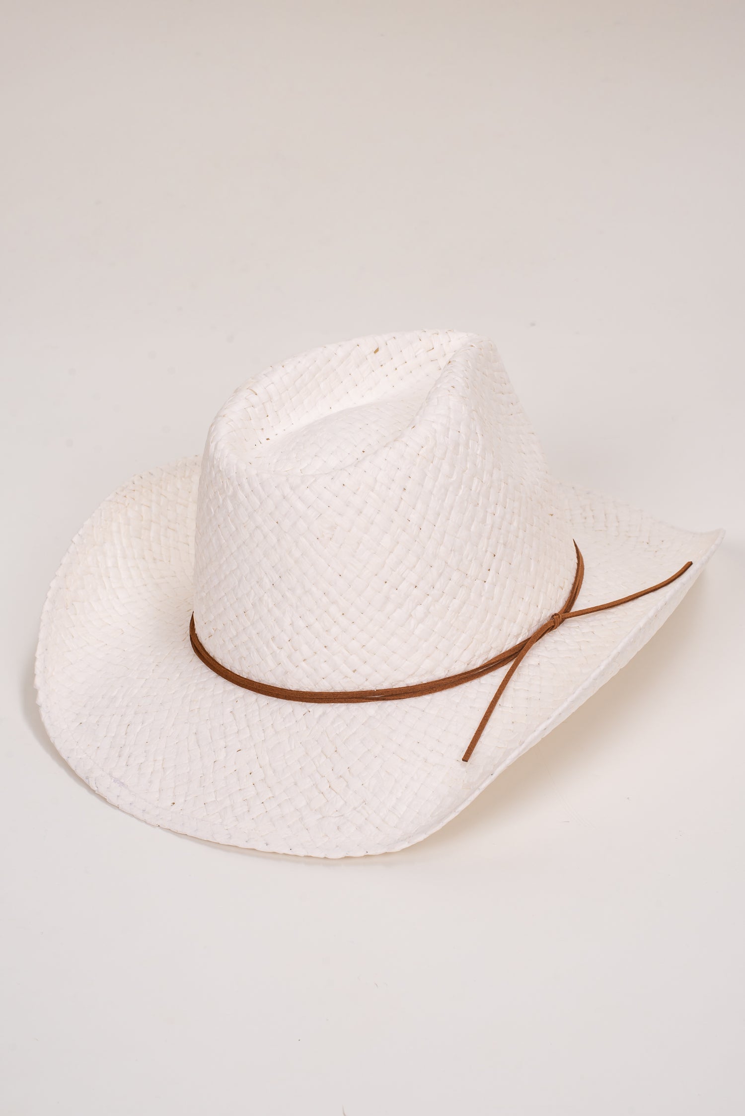 Sweetly Shaded White Straw Fedora Western Hat