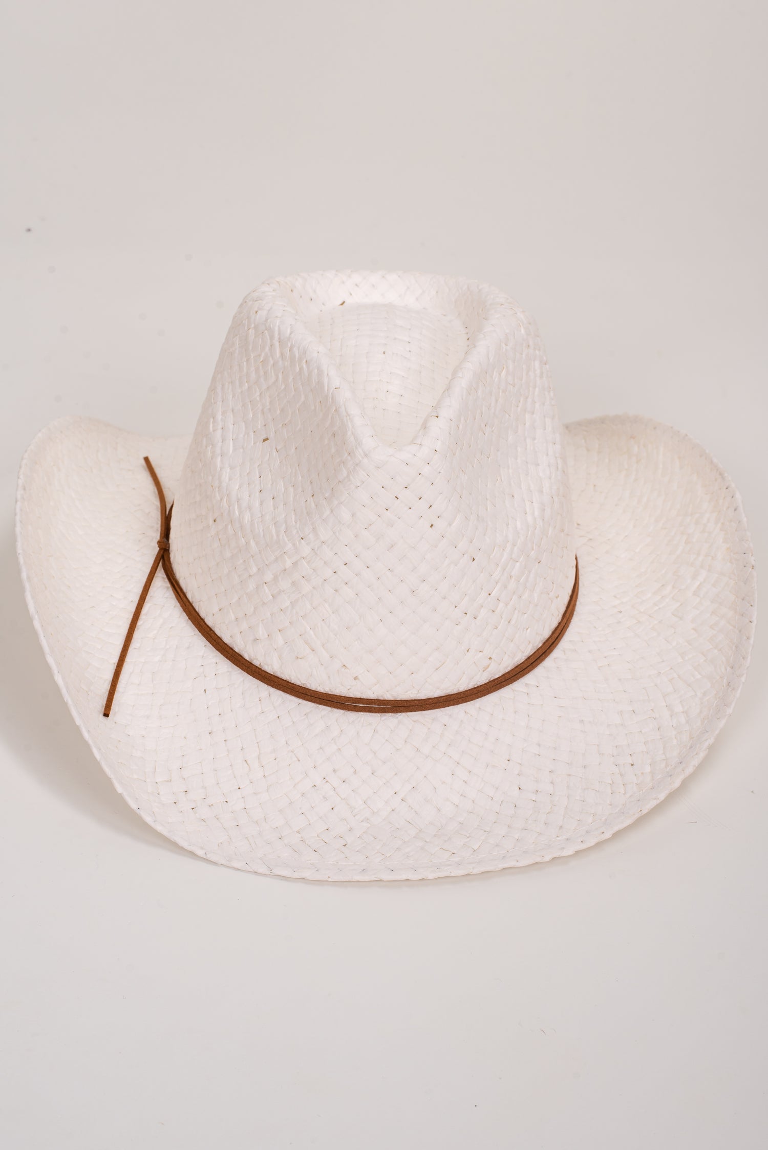 Sweetly Shaded White Straw Fedora Western Hat