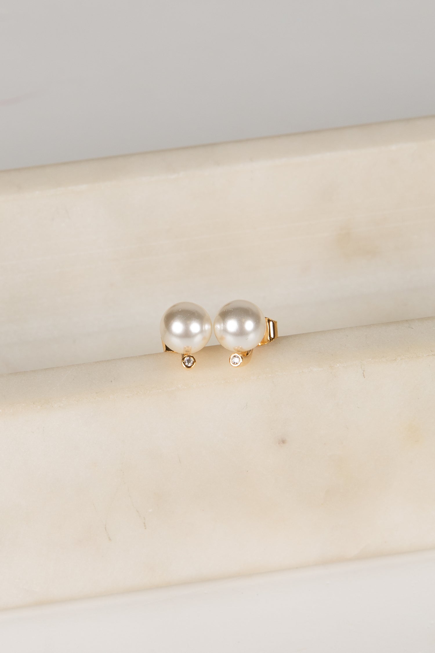 pearl stud earrings