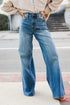 medium wash Wide Leg Jeans
