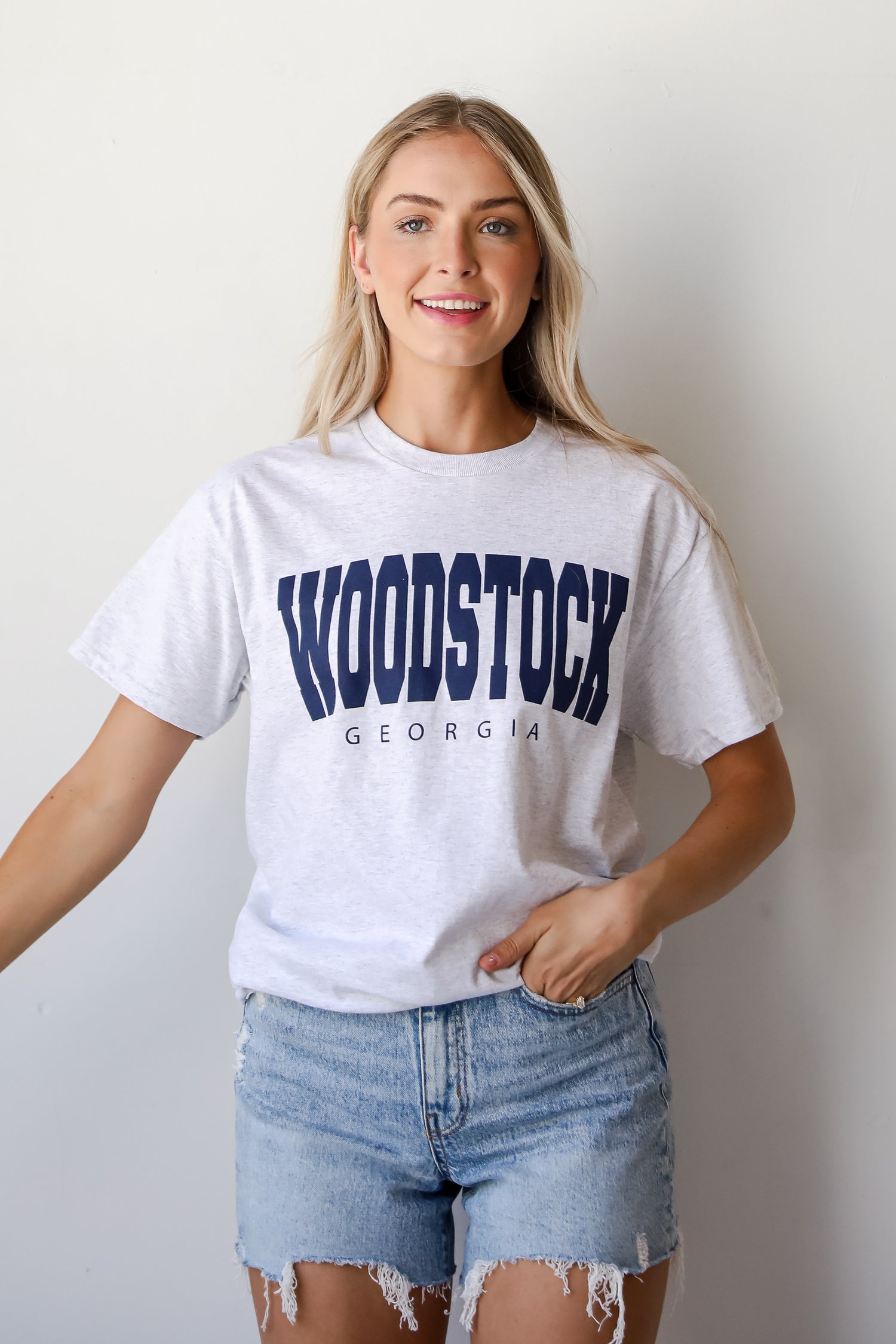 Heather Grey Woodstock Georgia Tee