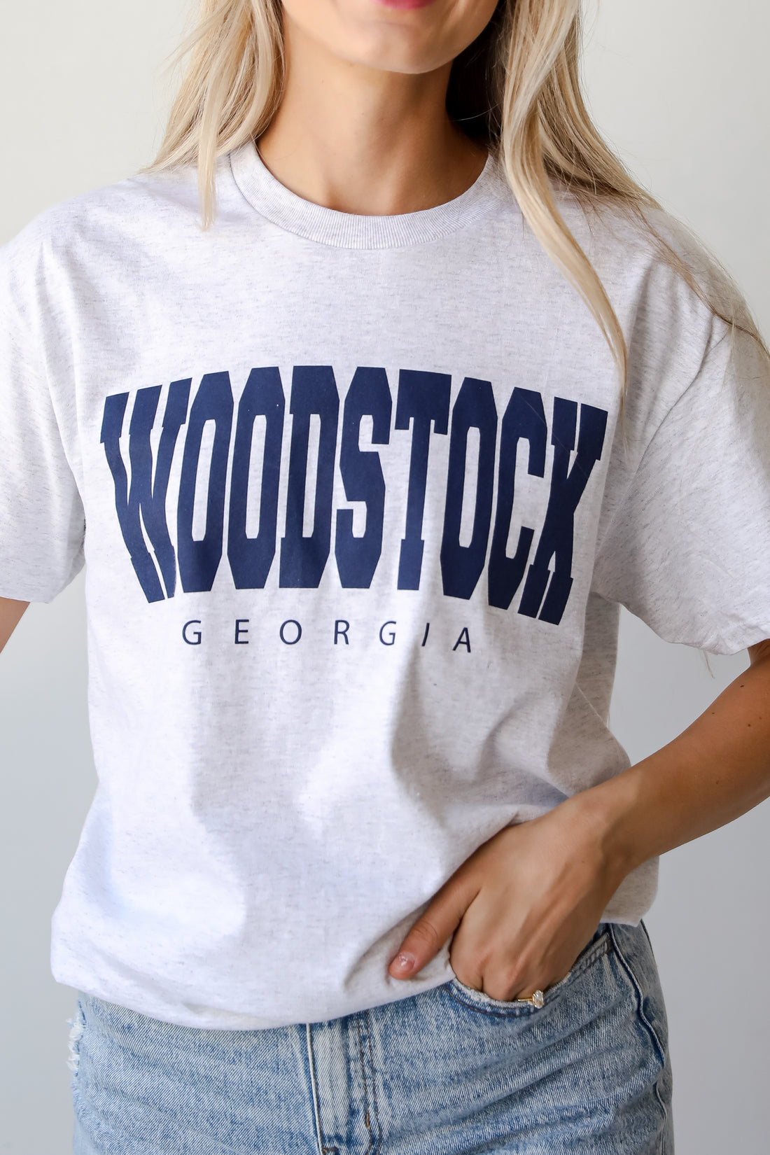 Heather Grey Woodstock Georgia Tee