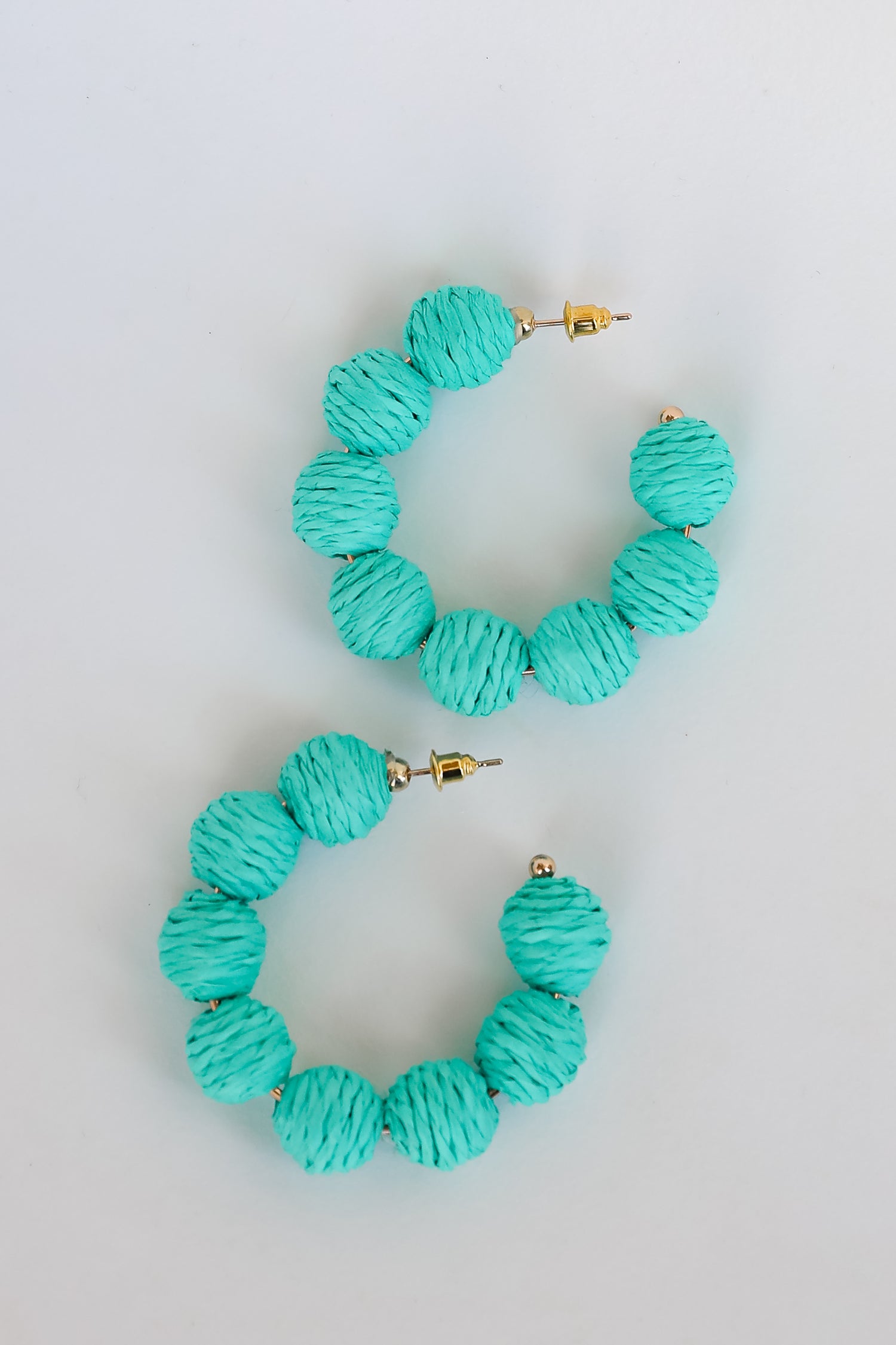 Aurora Straw Hoop Earrings