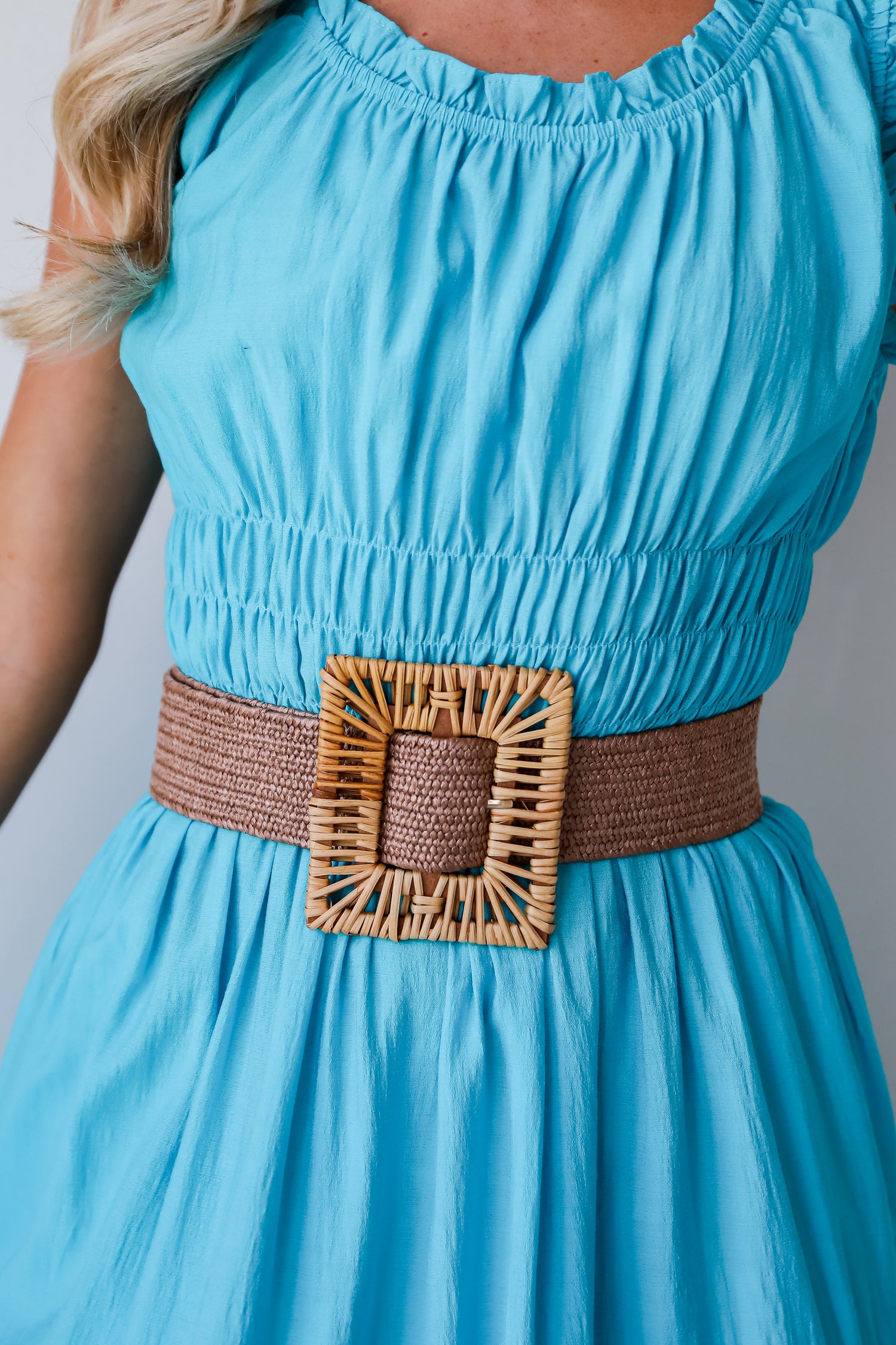 brown Straw Belt