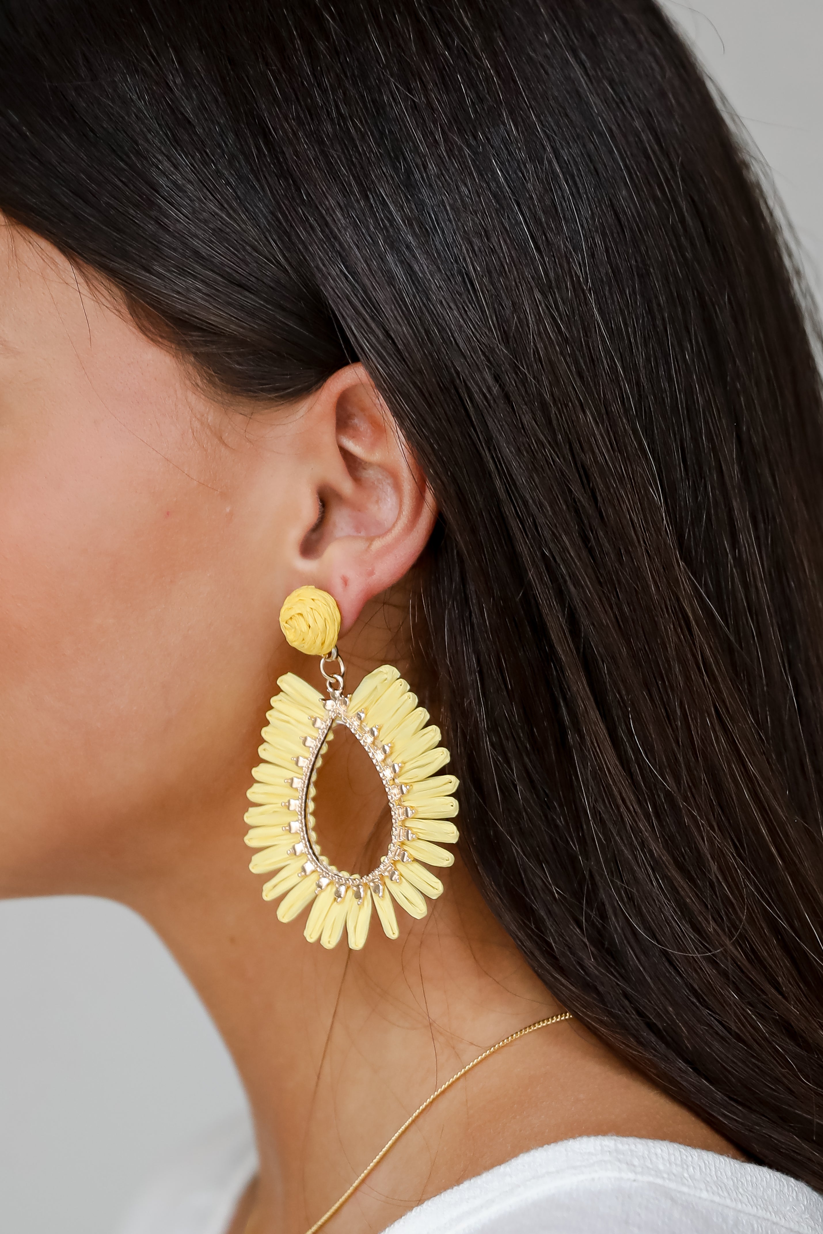 Sadie Straw Statement Earrings