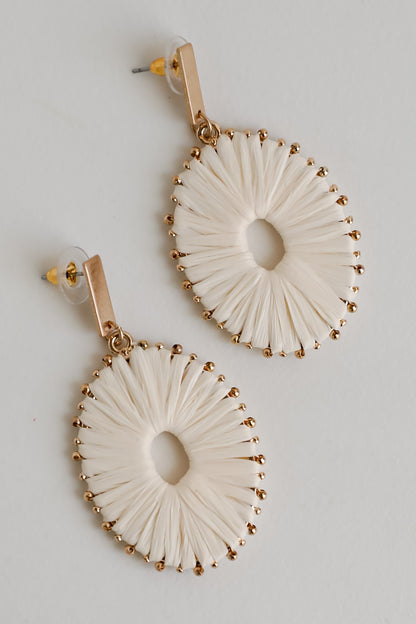 Aspen Straw Statement Earrings