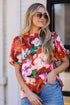 Fuchsia Floral Blouse