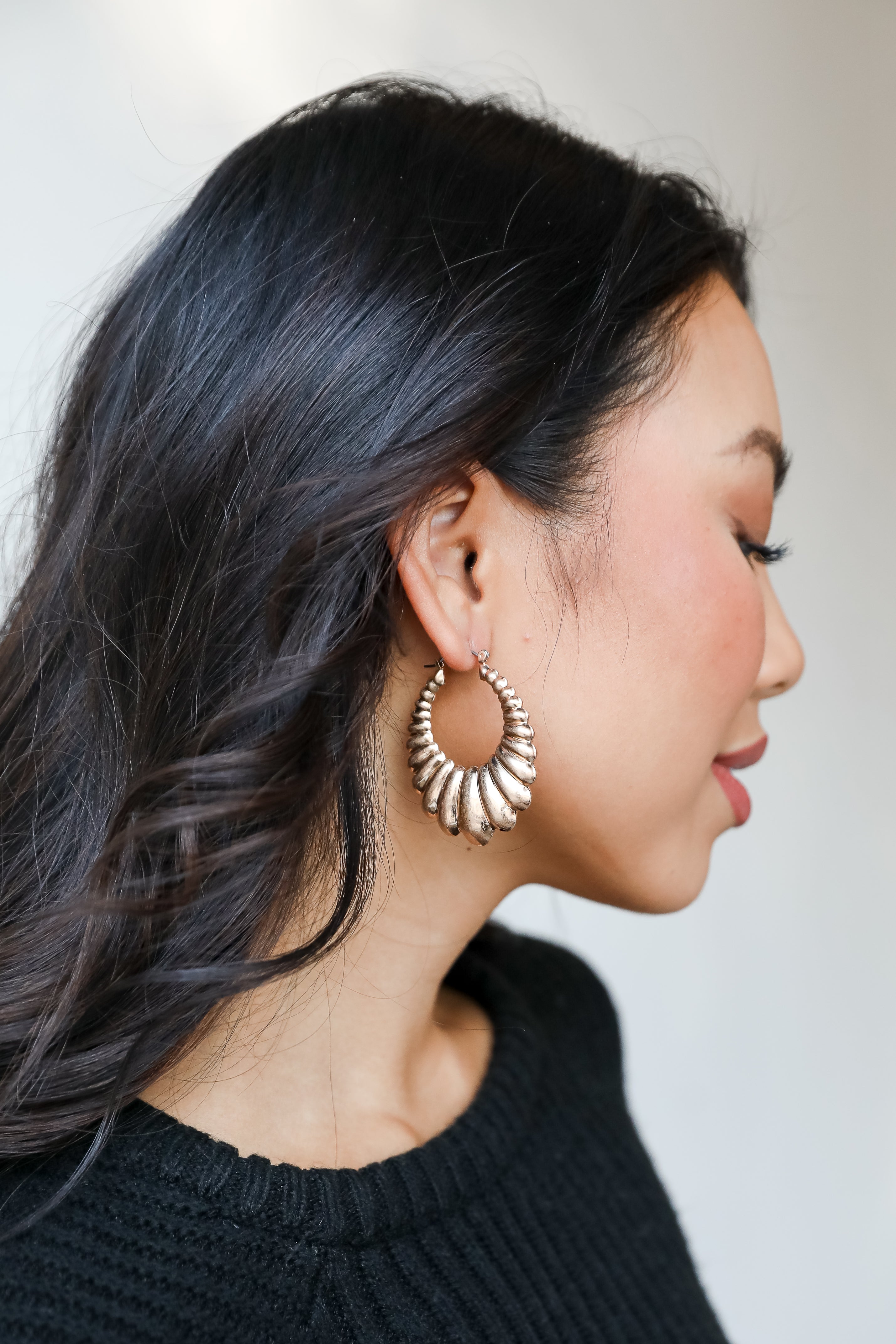 Gold Statement Hoop Earrings