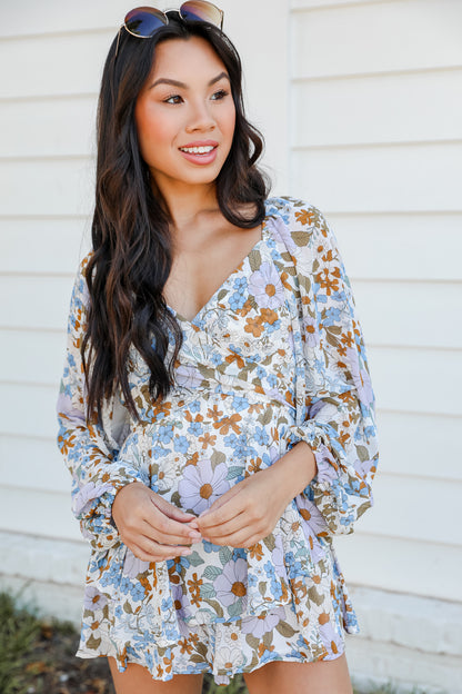 Floral Romper front view