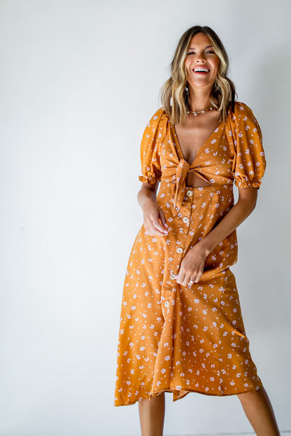 Just The One Floral Midi Dress