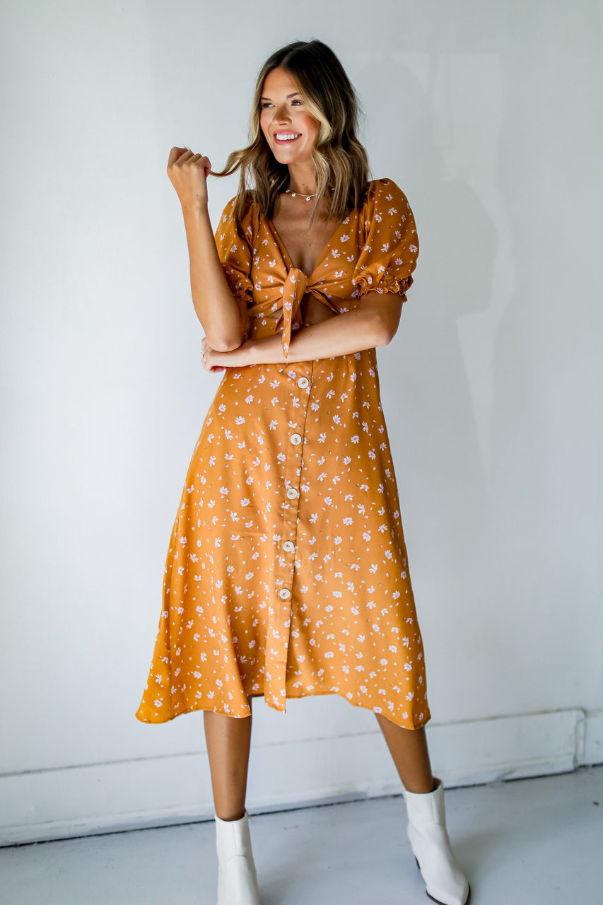 Just The One Floral Midi Dress