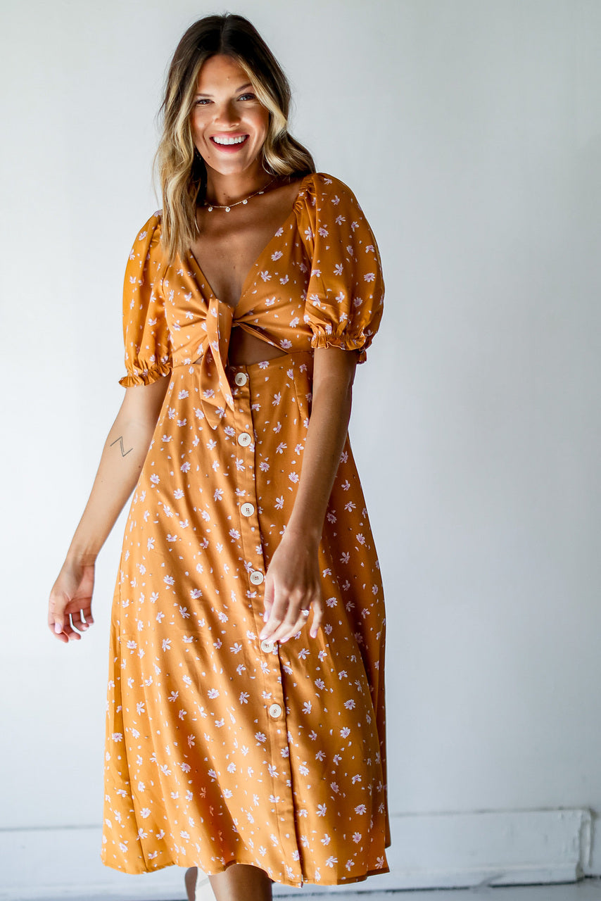 Just The One Floral Midi Dress