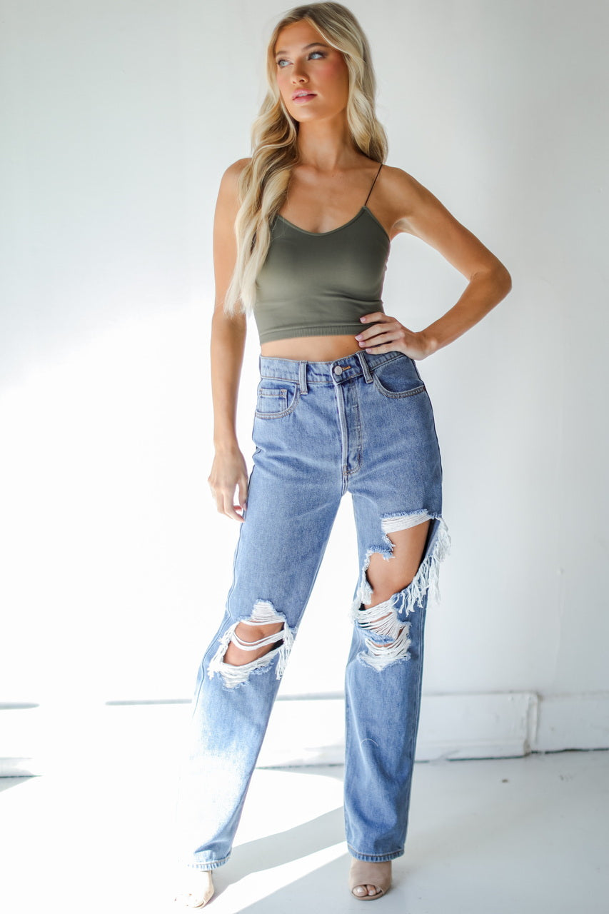 Eliza Distressed Dad Jeans