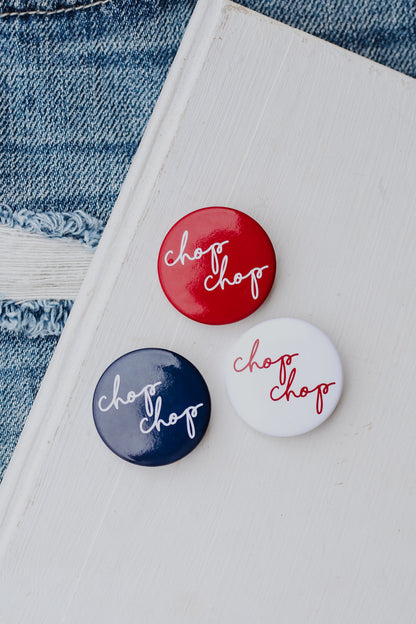 Chop Chop Button flat lay