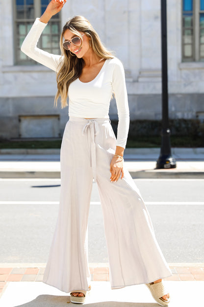 FINAL SALE - Sailing West Wide Leg Pants