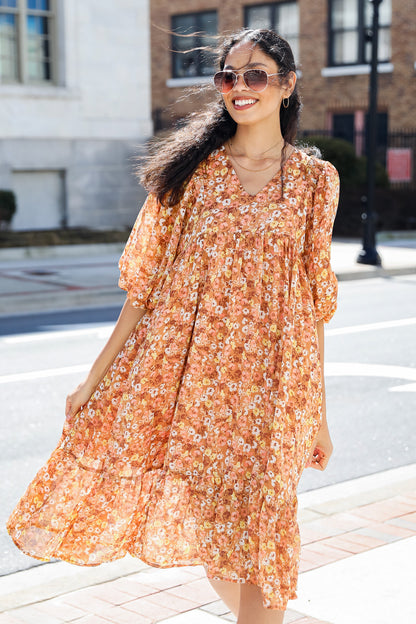 FINAL SALE - Room To Grow Floral Midi Dress