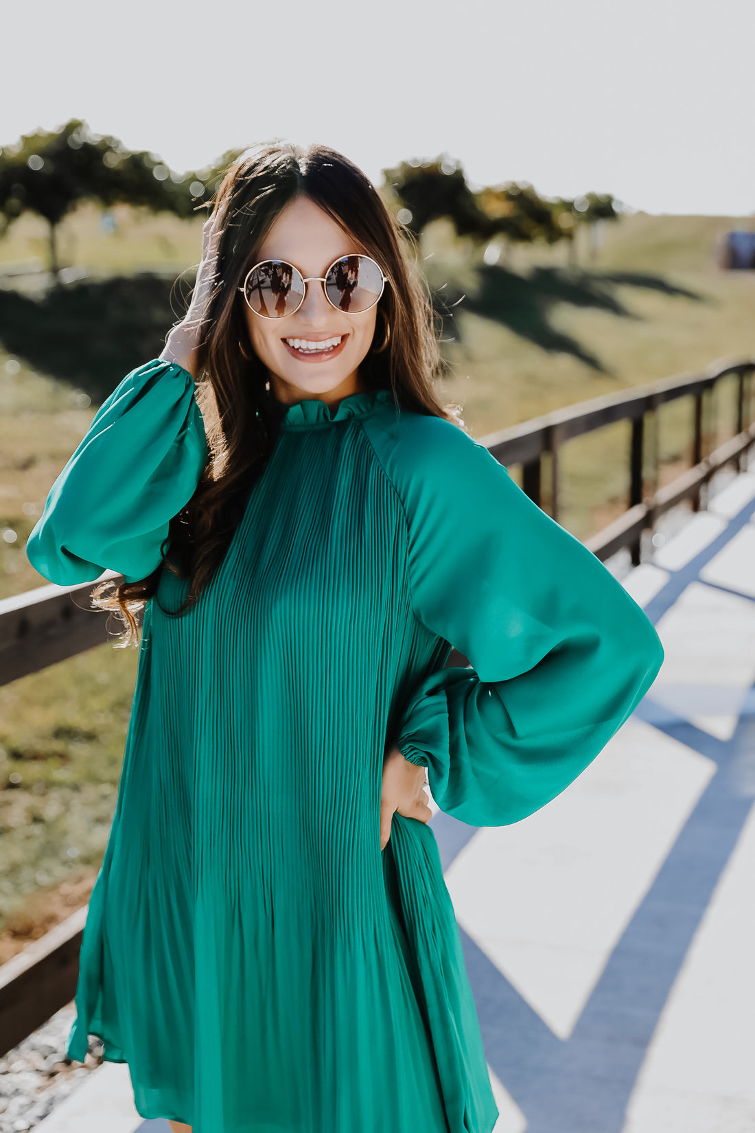 Always In Harmony Pleated Mini Dress