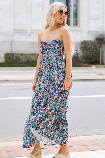 Plan For Paradise Strapless Maxi Dress