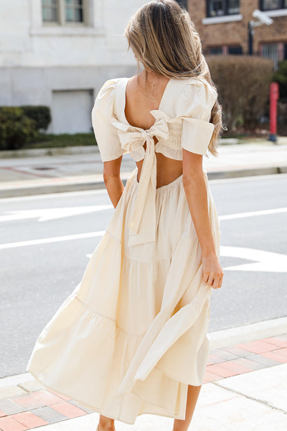 FINAL SALE - Slice Of Sunshine Tiered Midi Dress