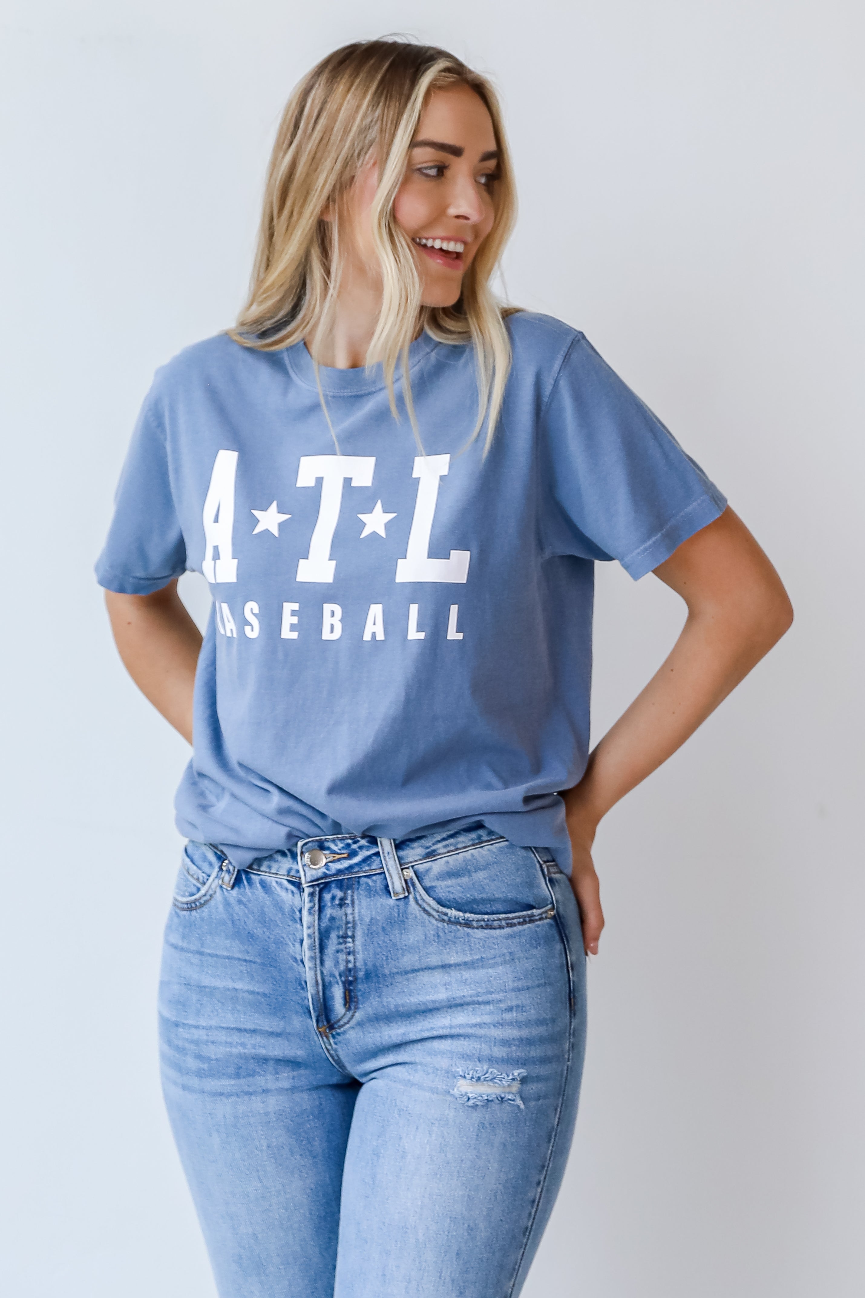 ATL Star Baseball Tee front view
