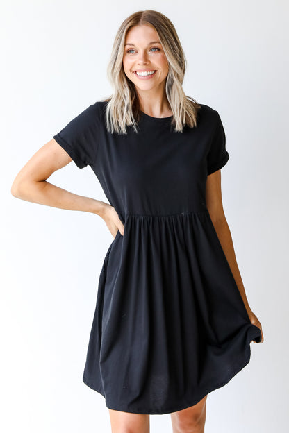 Babydoll Mini Dress in black