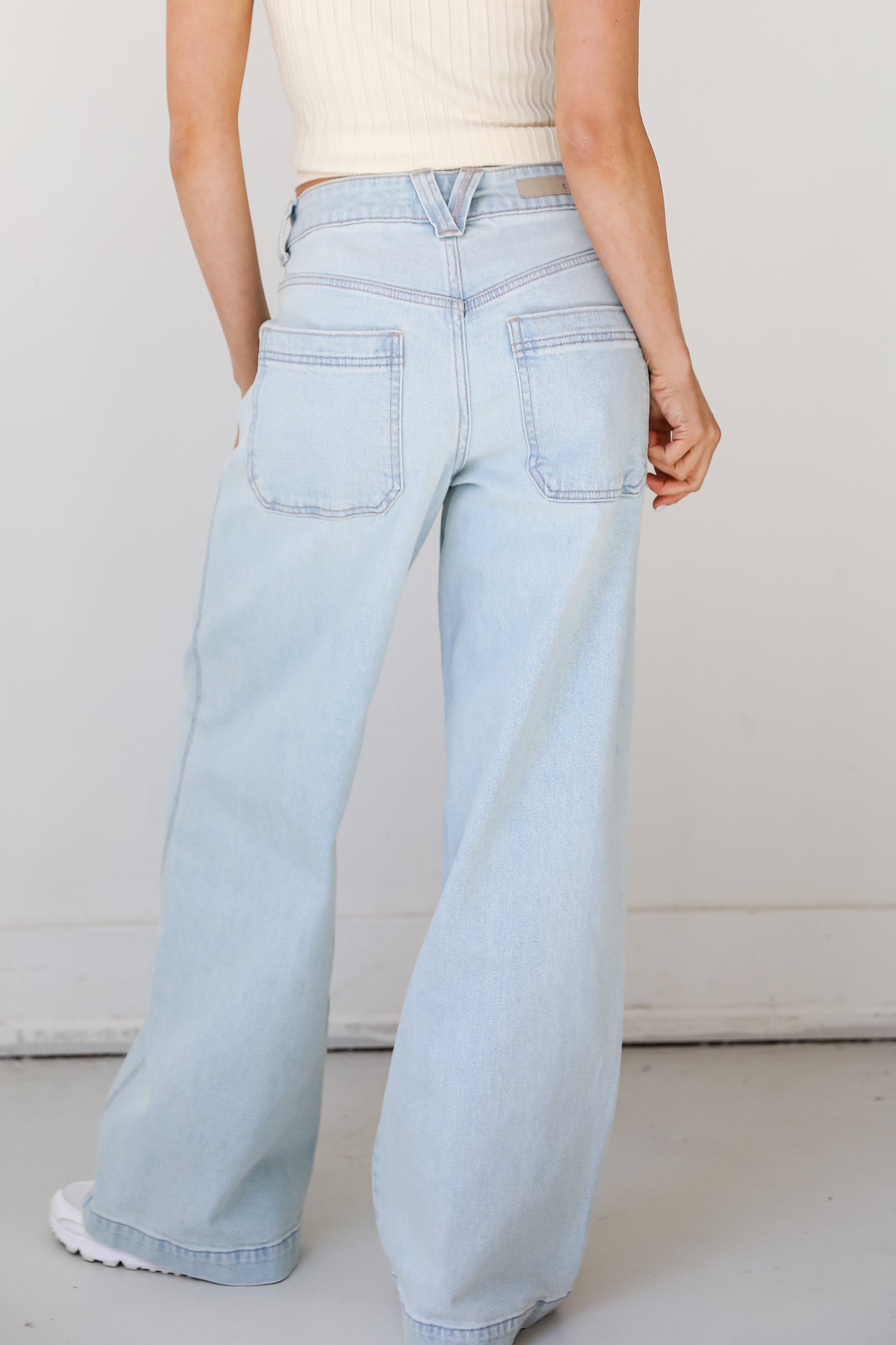 light wash skater jeans back view
