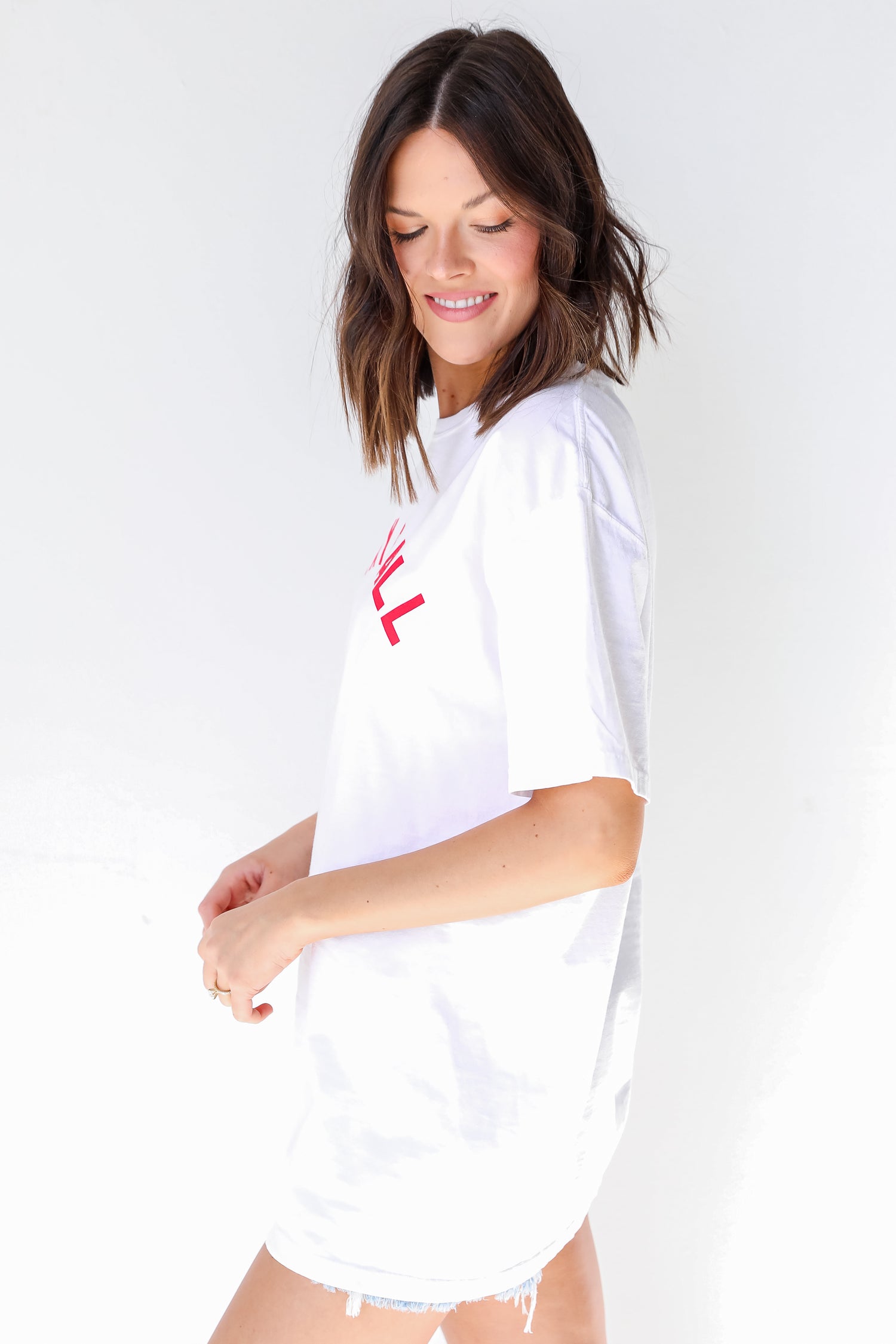 Red Play Ball Tee side view