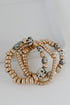 Beaded Bracelet Set in black flat lay