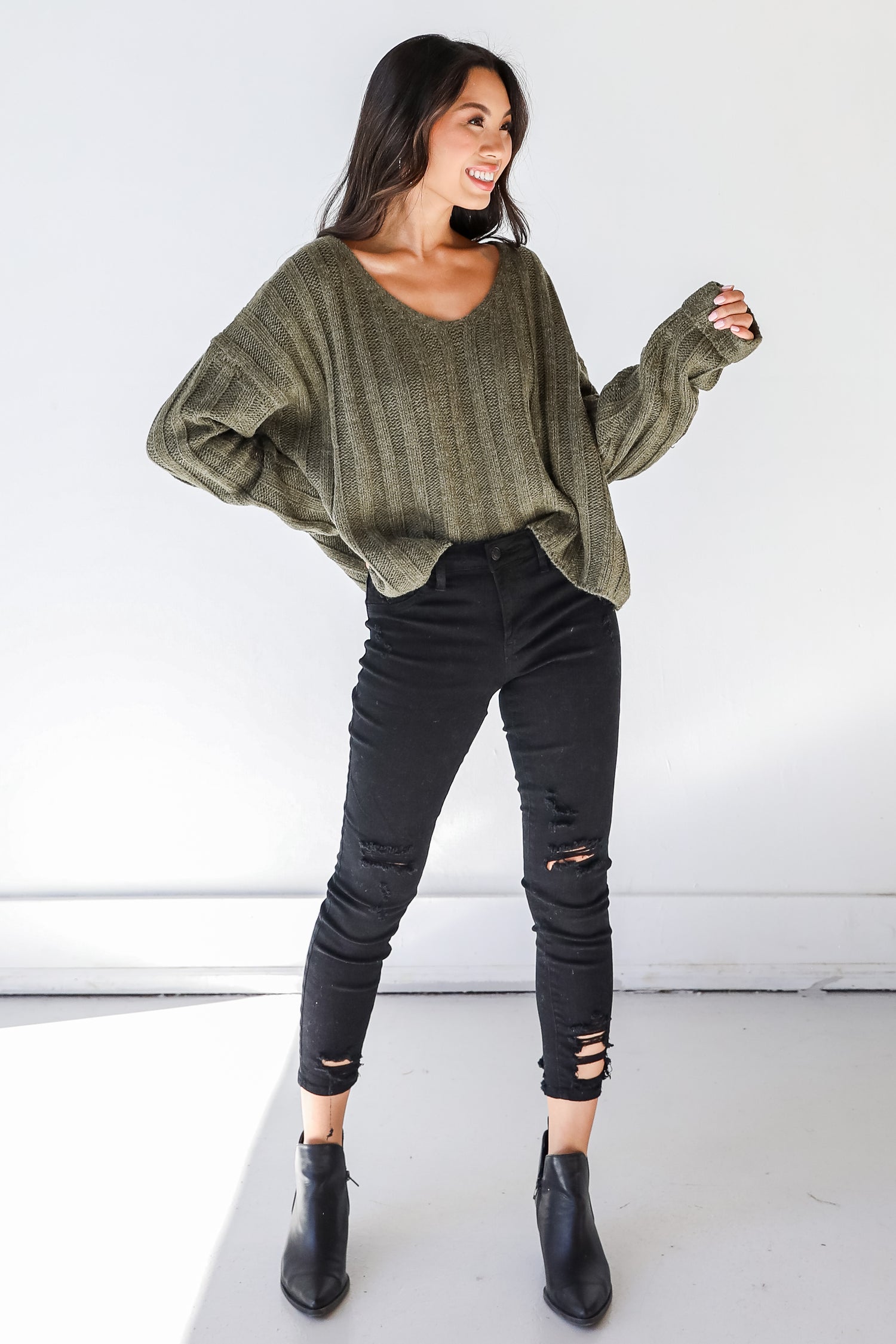 Distressed Black Skinny Jeans from dress up