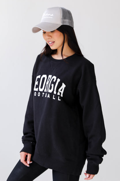 Black Georgia Football Pullover back view