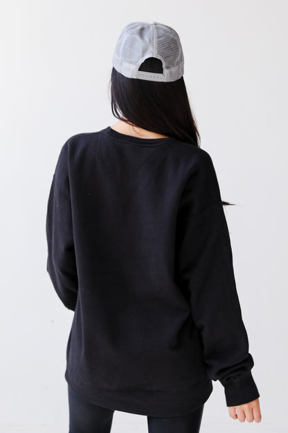 Black Georgia Football Pullover side view