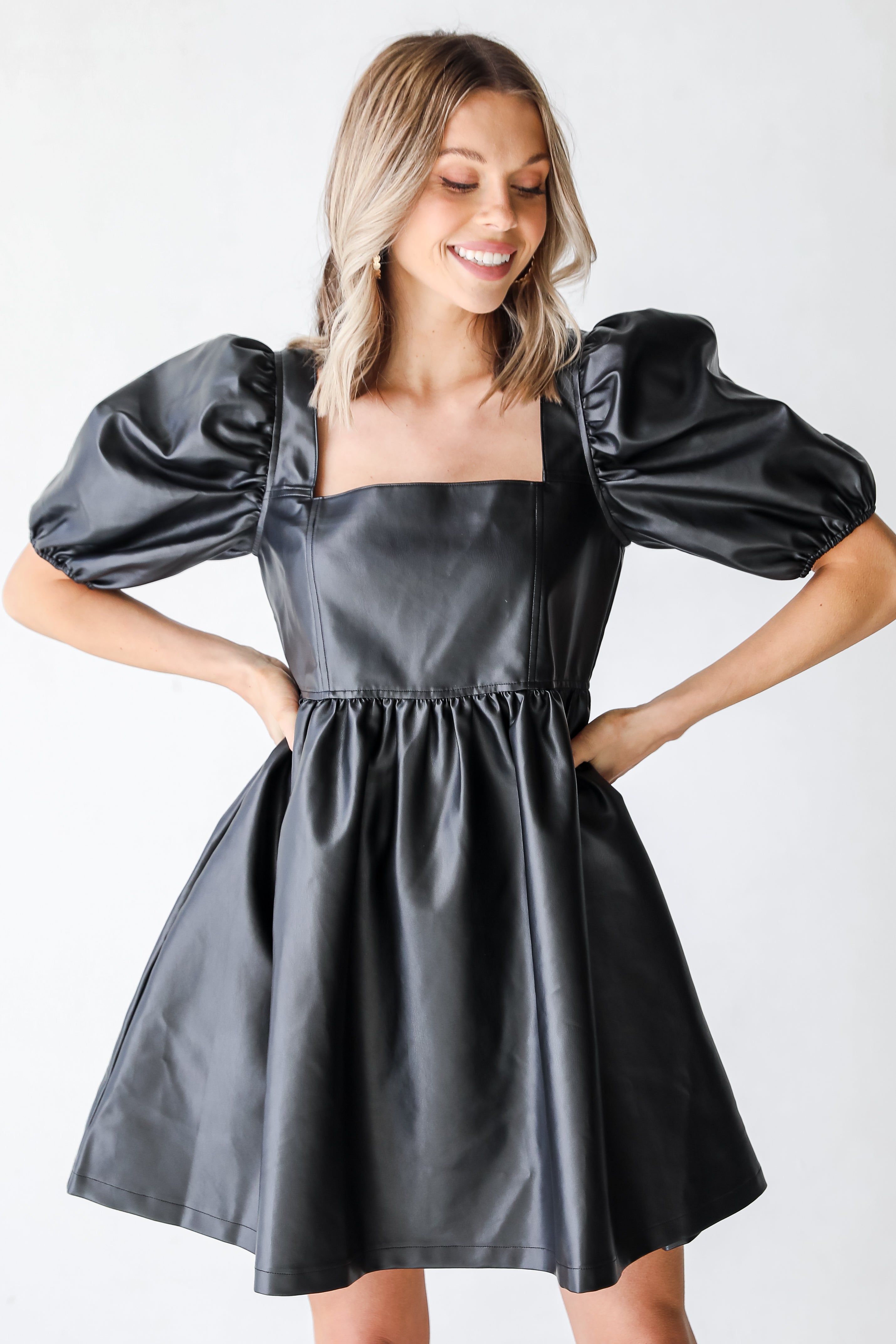 Leather Mini Dress