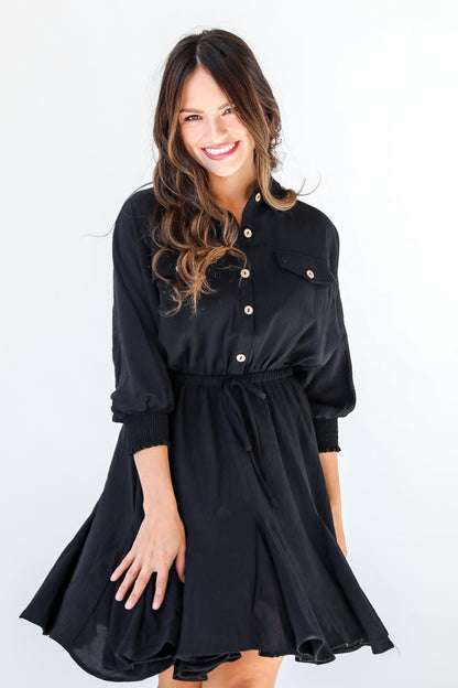 black Mini Dress