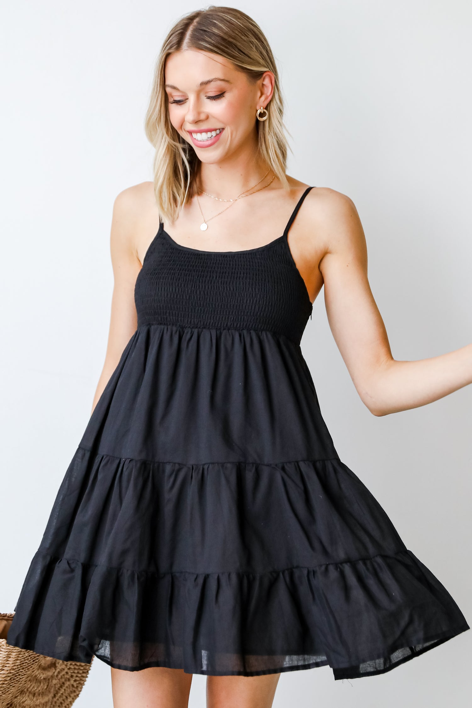 Smocked Mini Dress
