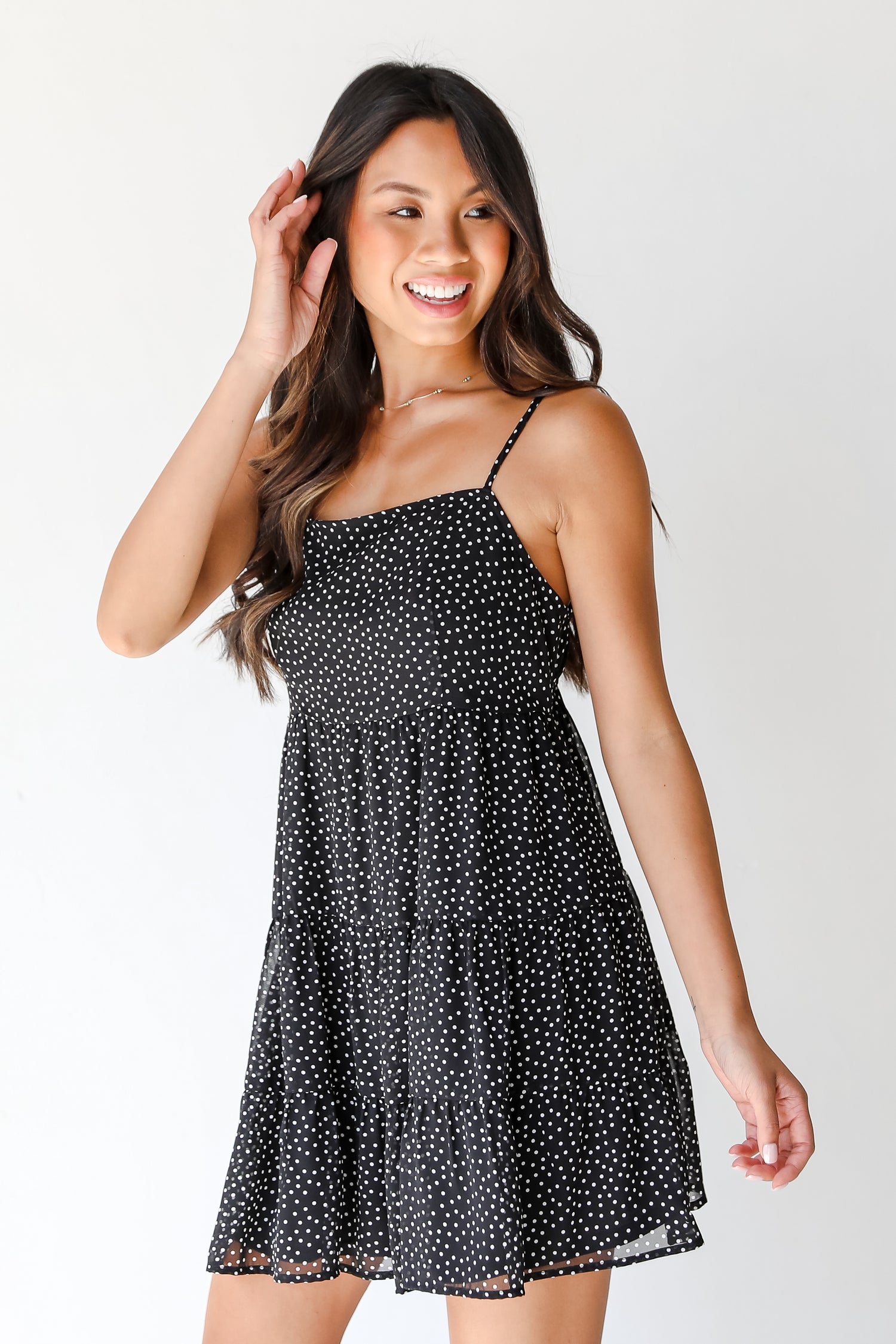 Polka Dot Mini Dress side view