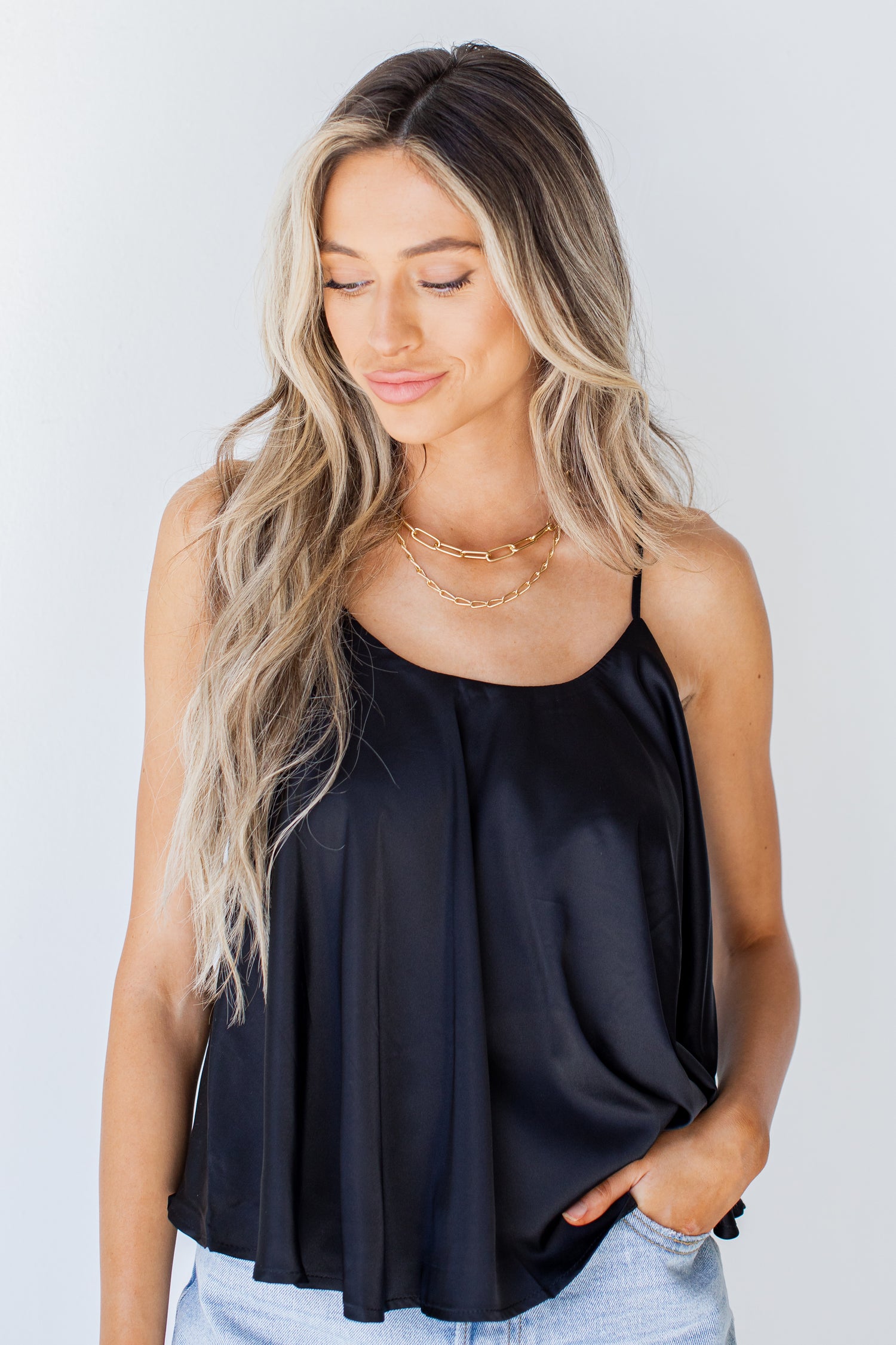 Satin Tank front view