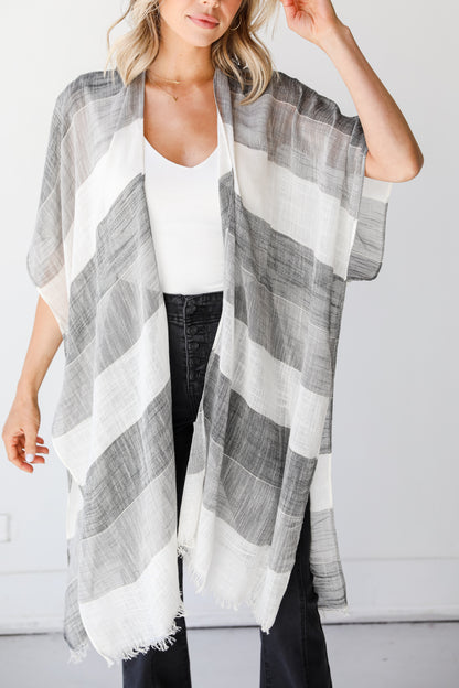 striped Kimono close up