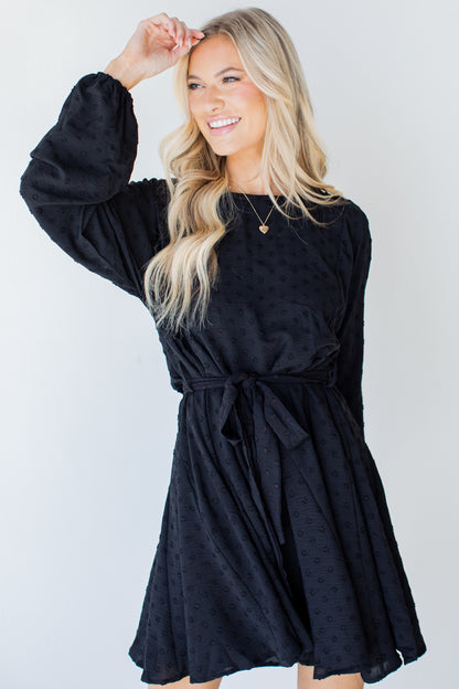 Swiss Dot Mini Dress front view