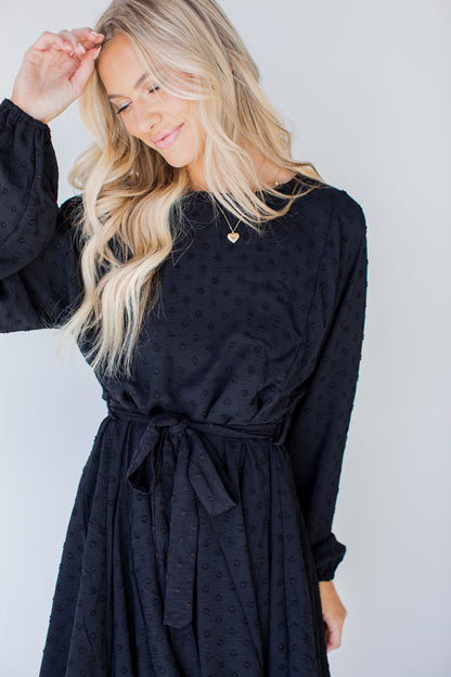 Swiss Dot Mini Dress close up