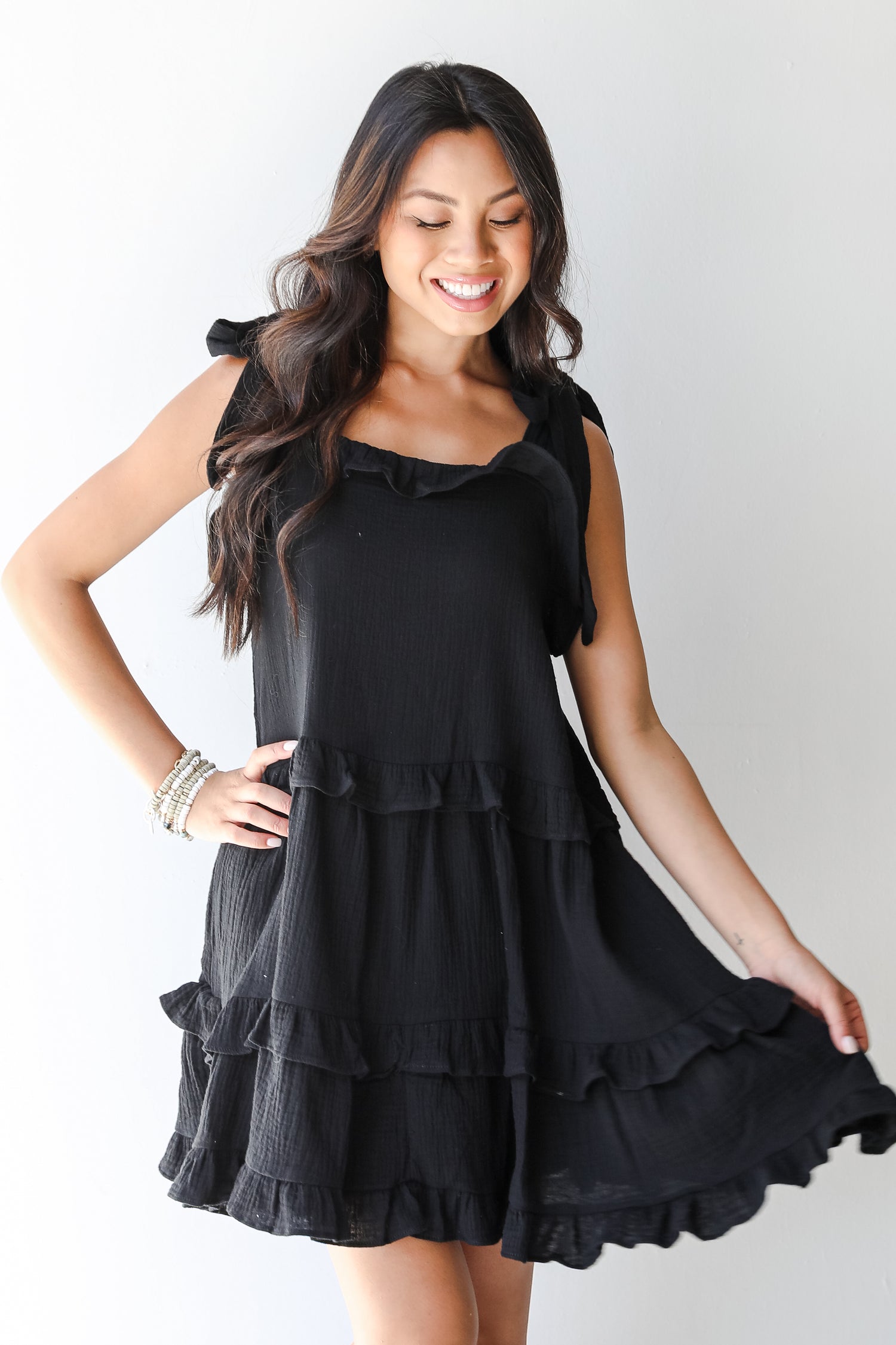 Tiered Ruffle Mini Dress