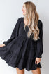 black tiered dress