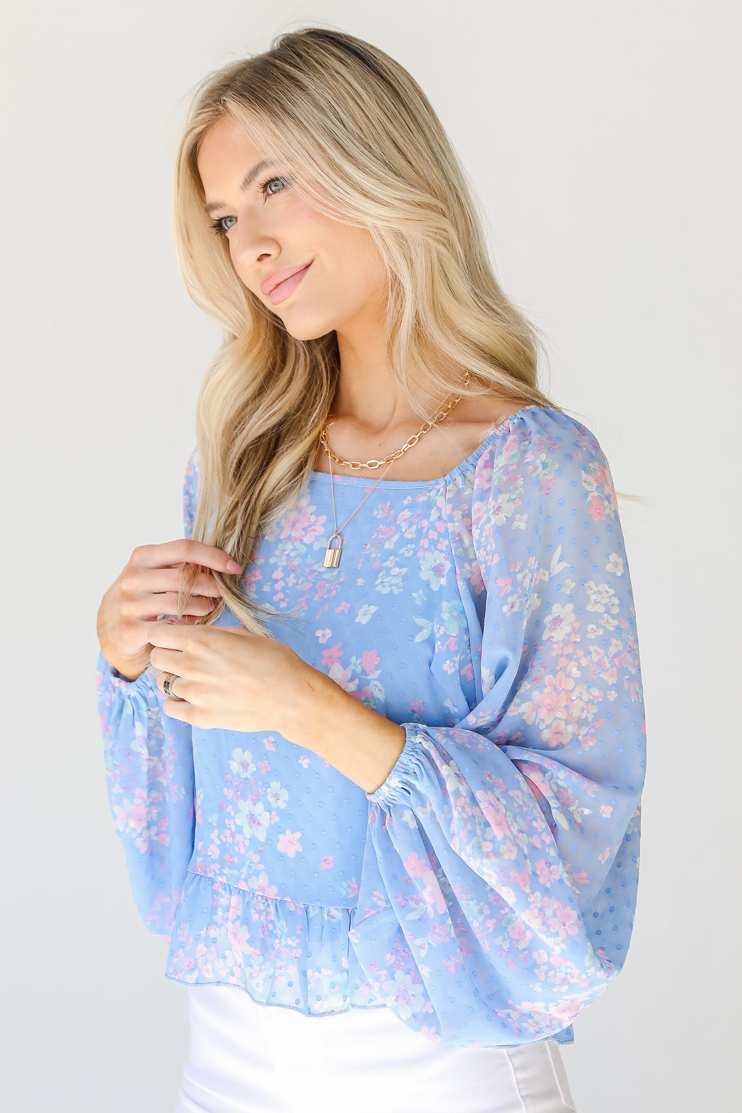 Floral Blouse side view