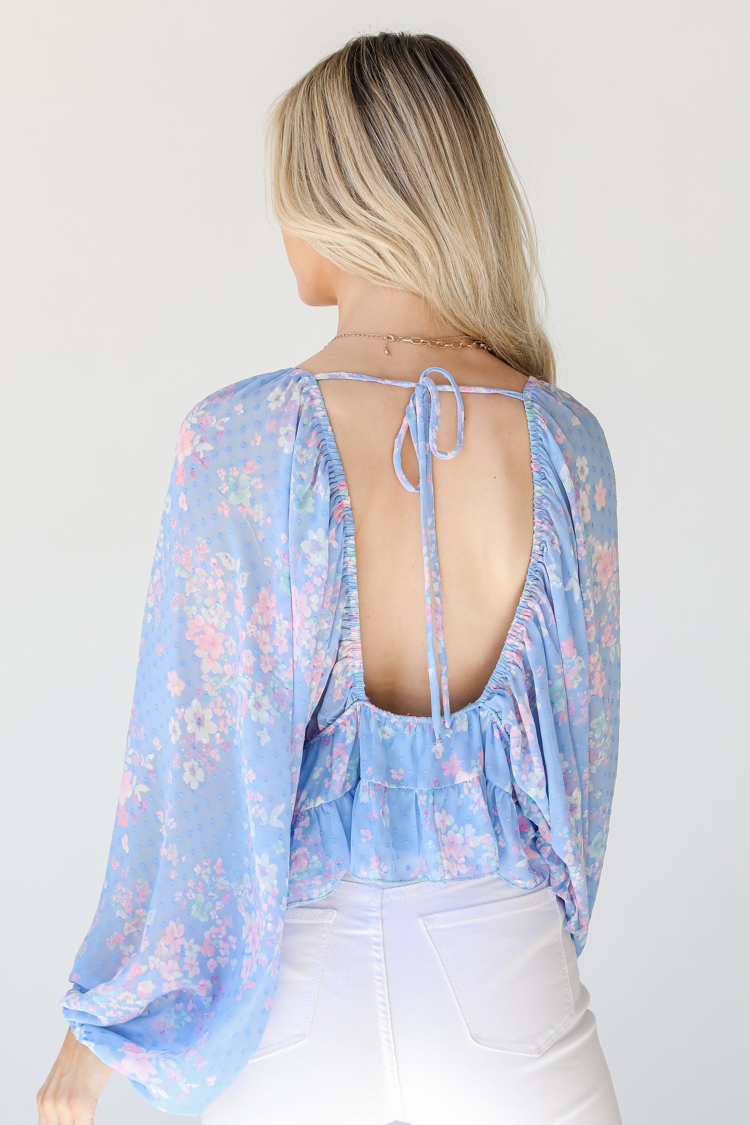 Floral Blouse back view