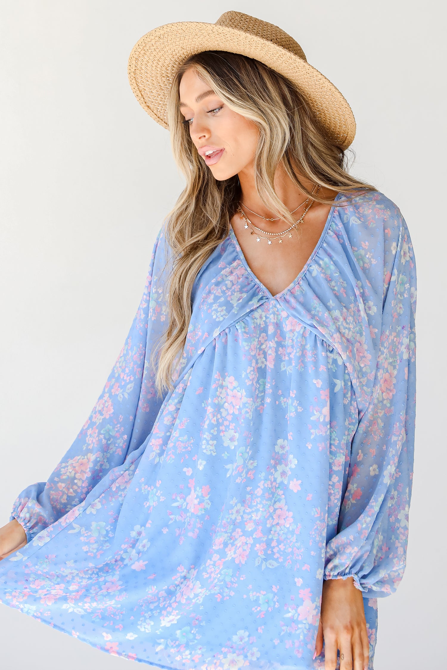 Floral Dress on model