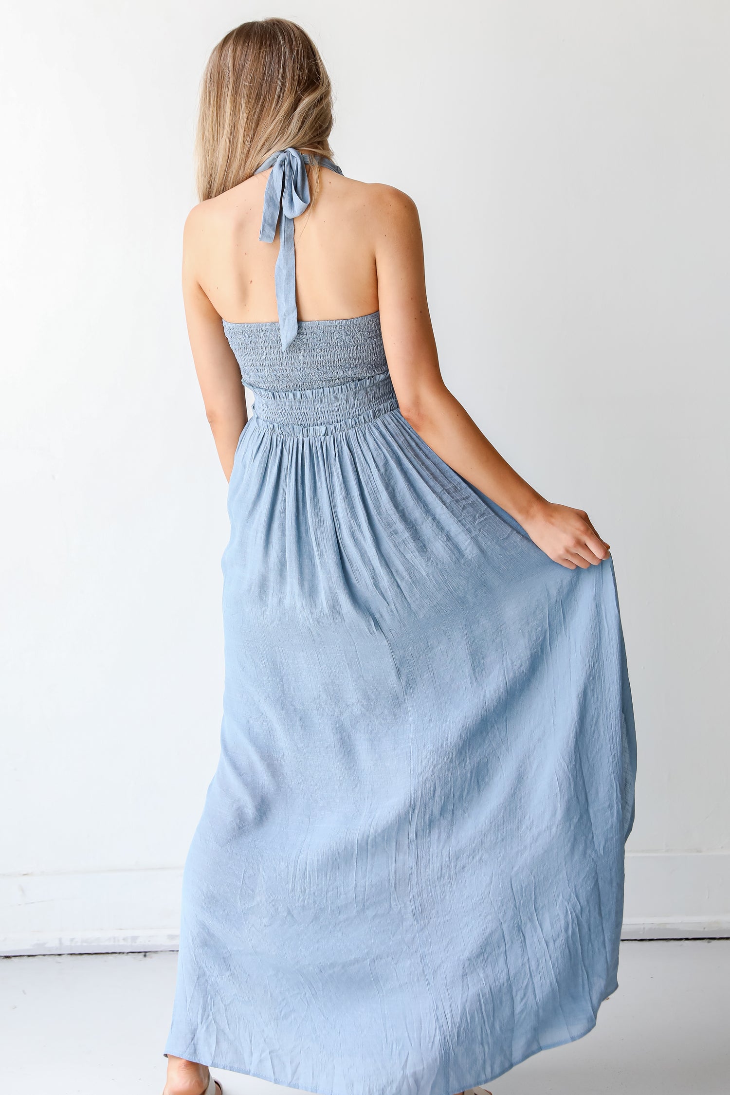 Halter Maxi Dress back view