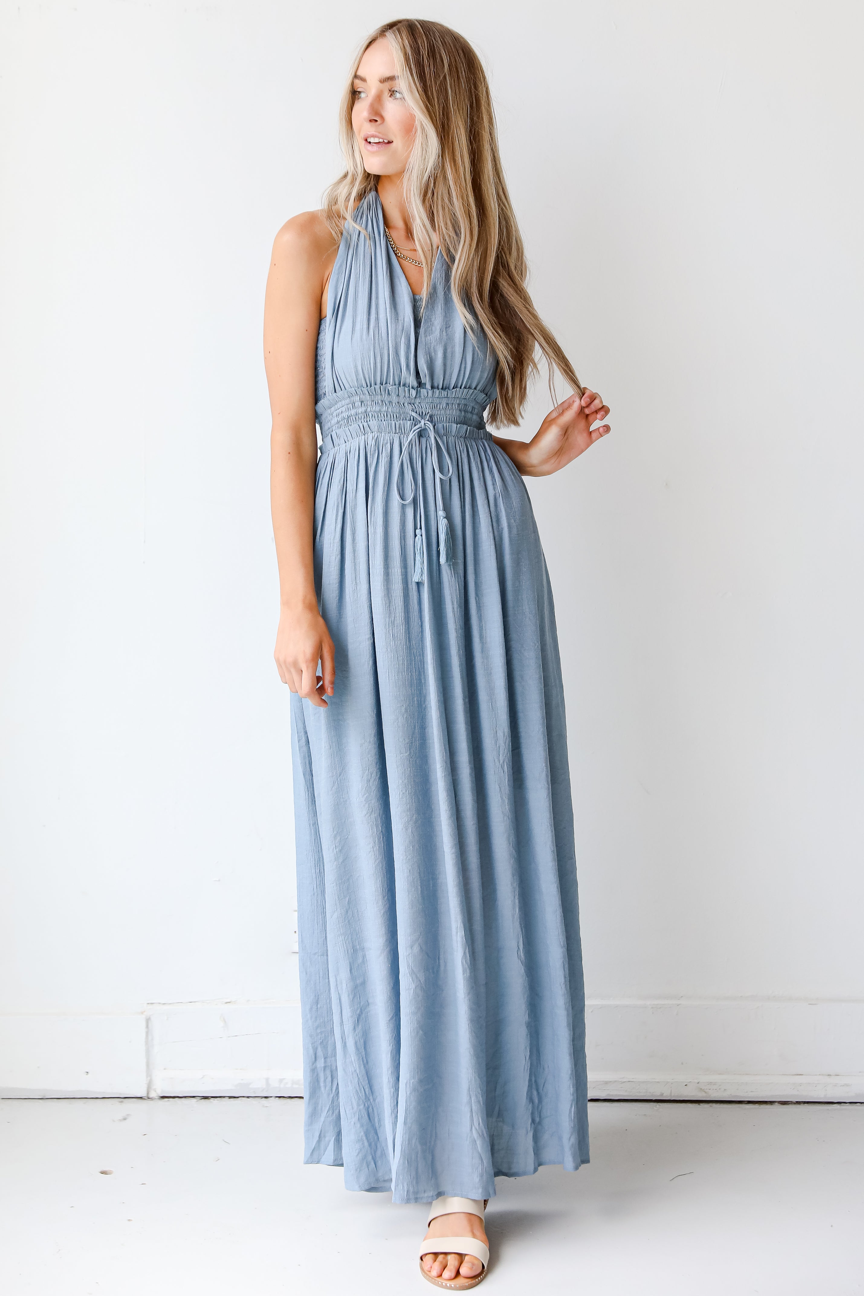 Halter Maxi Dress front view