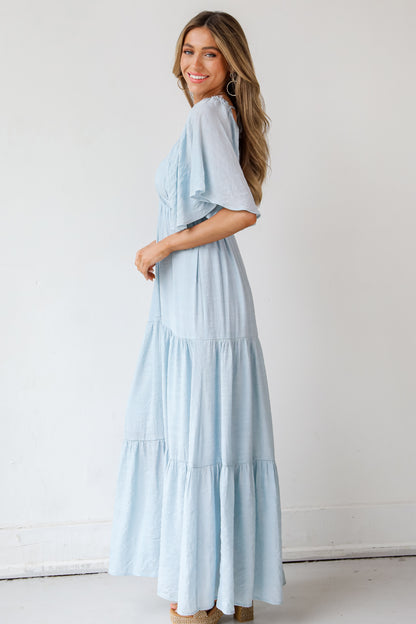 blue Maxi Dress side view