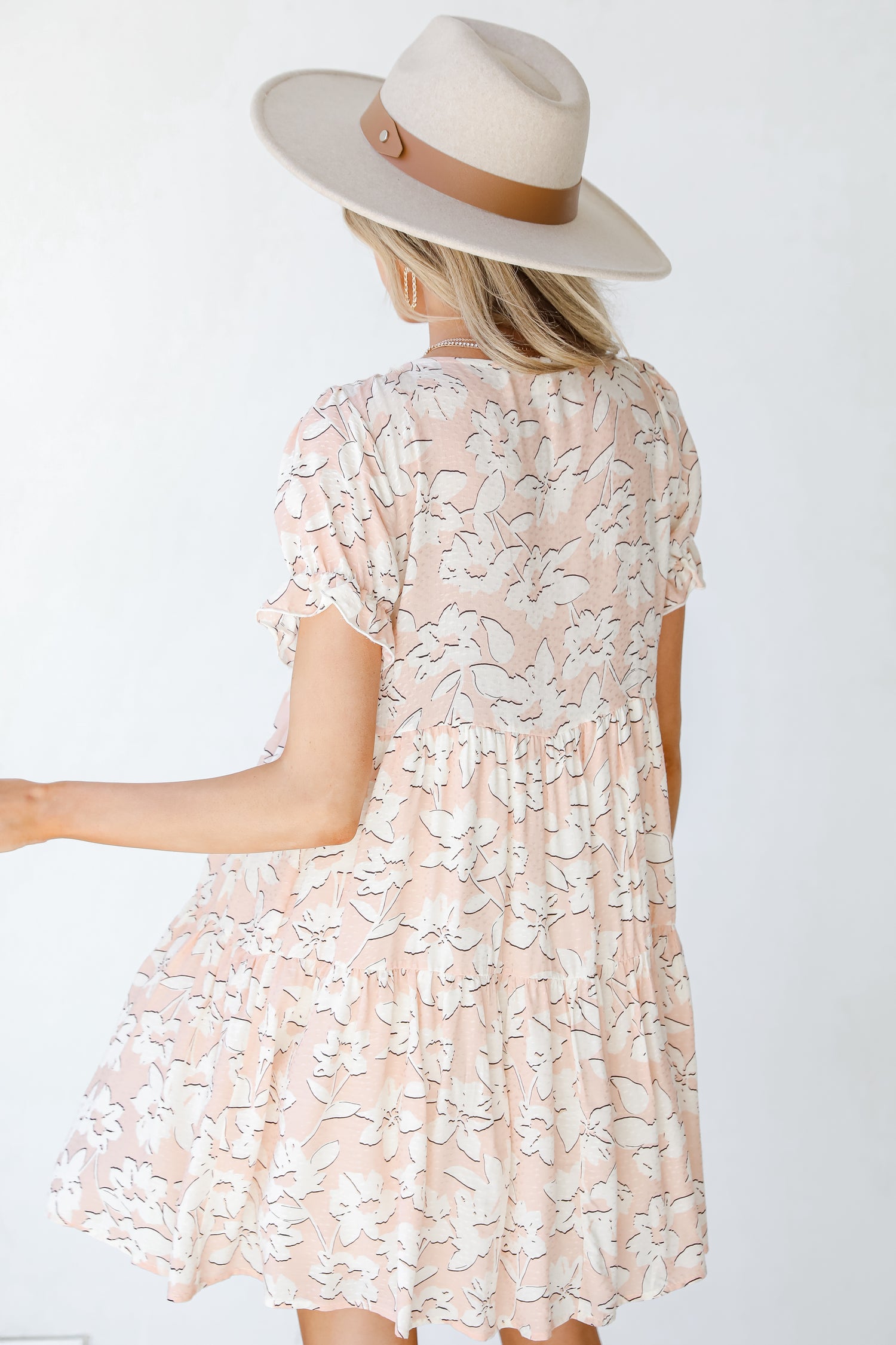 Floral Babydoll Dress back view